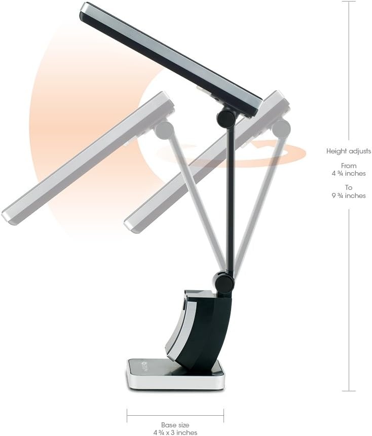 image:imageOttLite 13W Slimline Desk Lamp Home Office Bedroom or Reading BlackBlack Fluorescent