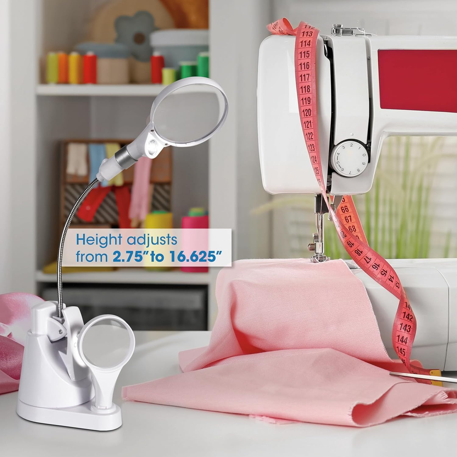 image:imageOttLite 15900C LED Clip and Freestanding Magnifier Lamp White