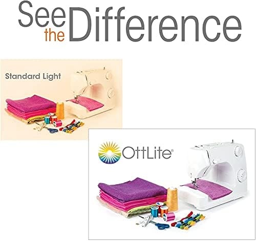 image:imageOttLite 2in1 LED Magnifier Floor amp Table Light Clearsun Silver RetailBlack