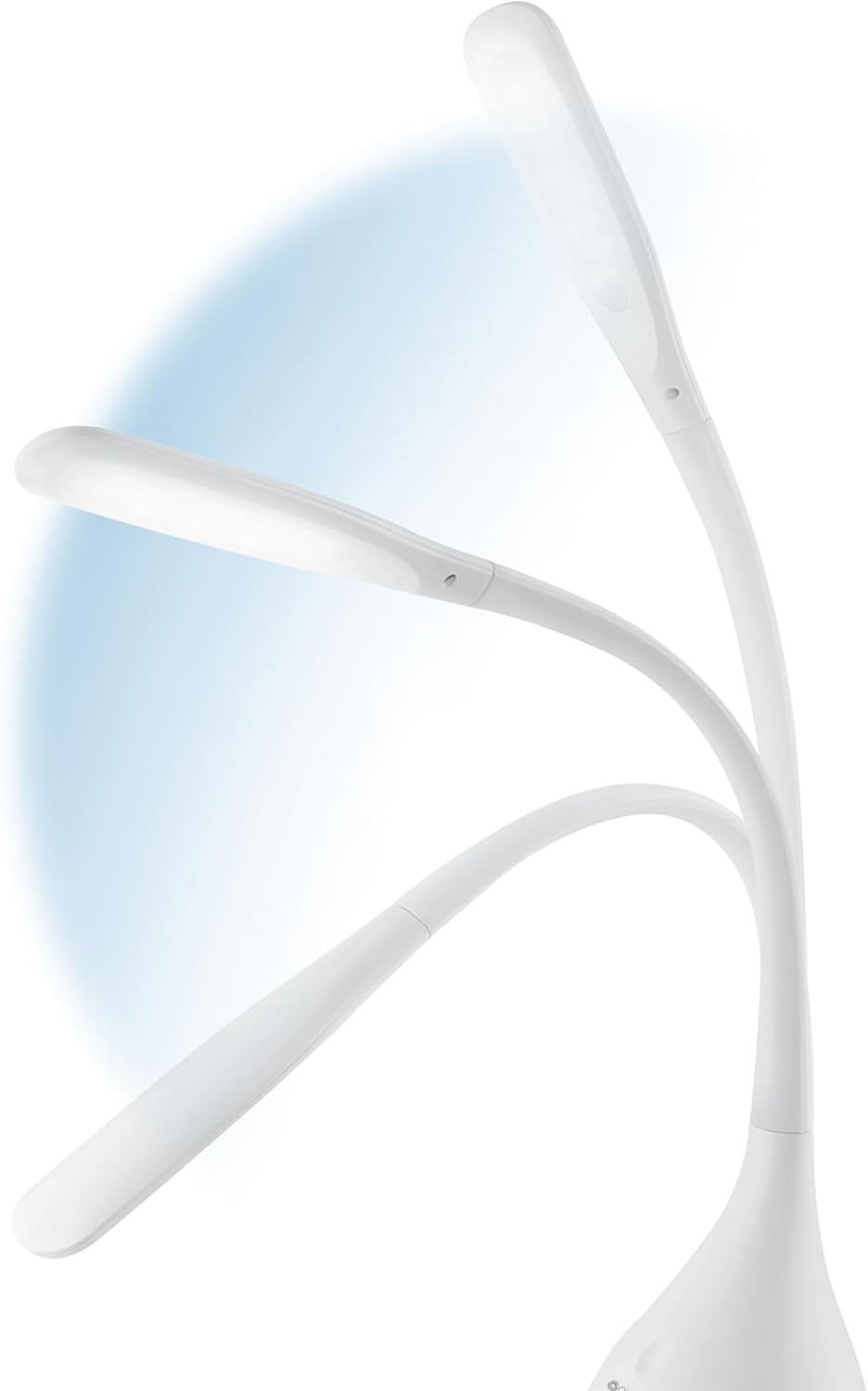 image:imageOttLite Creative Curves LED Desk Lamp with Adjustable Neck Dimmable with 4 Brightness Settings amp Energy Efficient Natural Daylight LEDs for Home Office Computer Desk amp DormsWhite