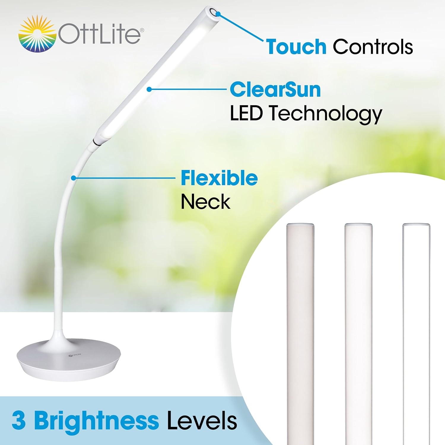 image:imageOttLite Extended Reach LED Desk Lamp WhiteWhite