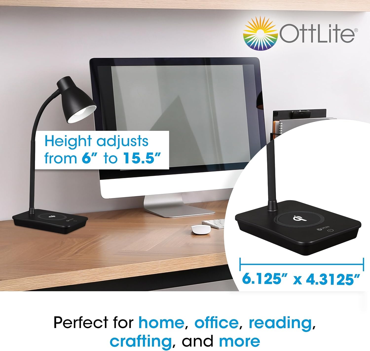 image:imageOttLite Infuse LED Desk Lamp with Wireless Charging