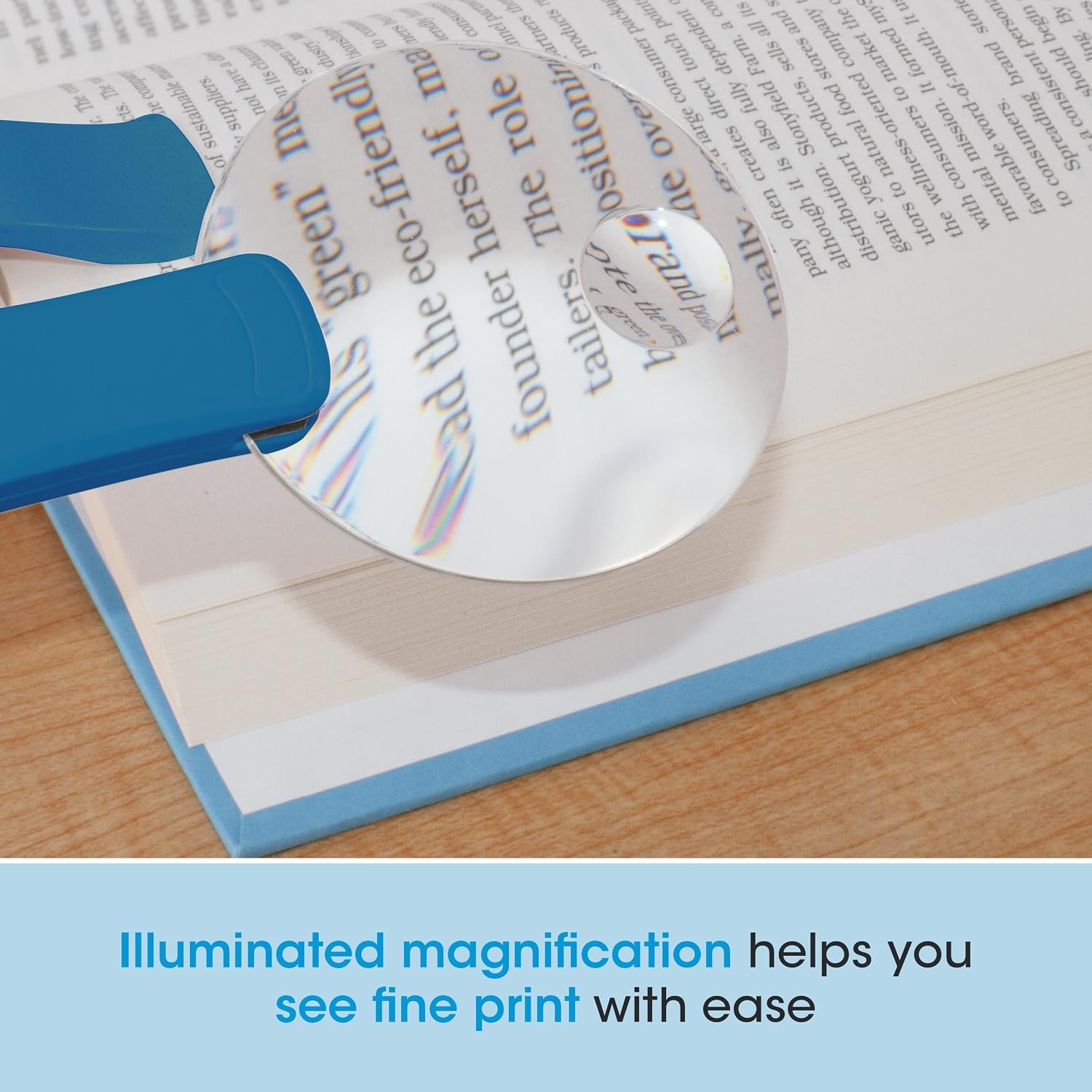 image:imageOttLite LED 2 in 1 Sewing Machine Light Clip Lamp Sewing Machine Lamp Lighted 3X Optical Grade Magnifier 5X Spot Viewer Great for Home Workshop BlueBlue