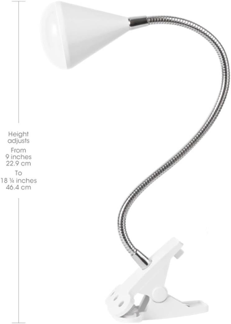 image:imageOttLite LED Cone Clip Lamp Task Lamp Desk Lamp Sturdy Clip Flexible Neck Great for Home Office Work Space Dorm