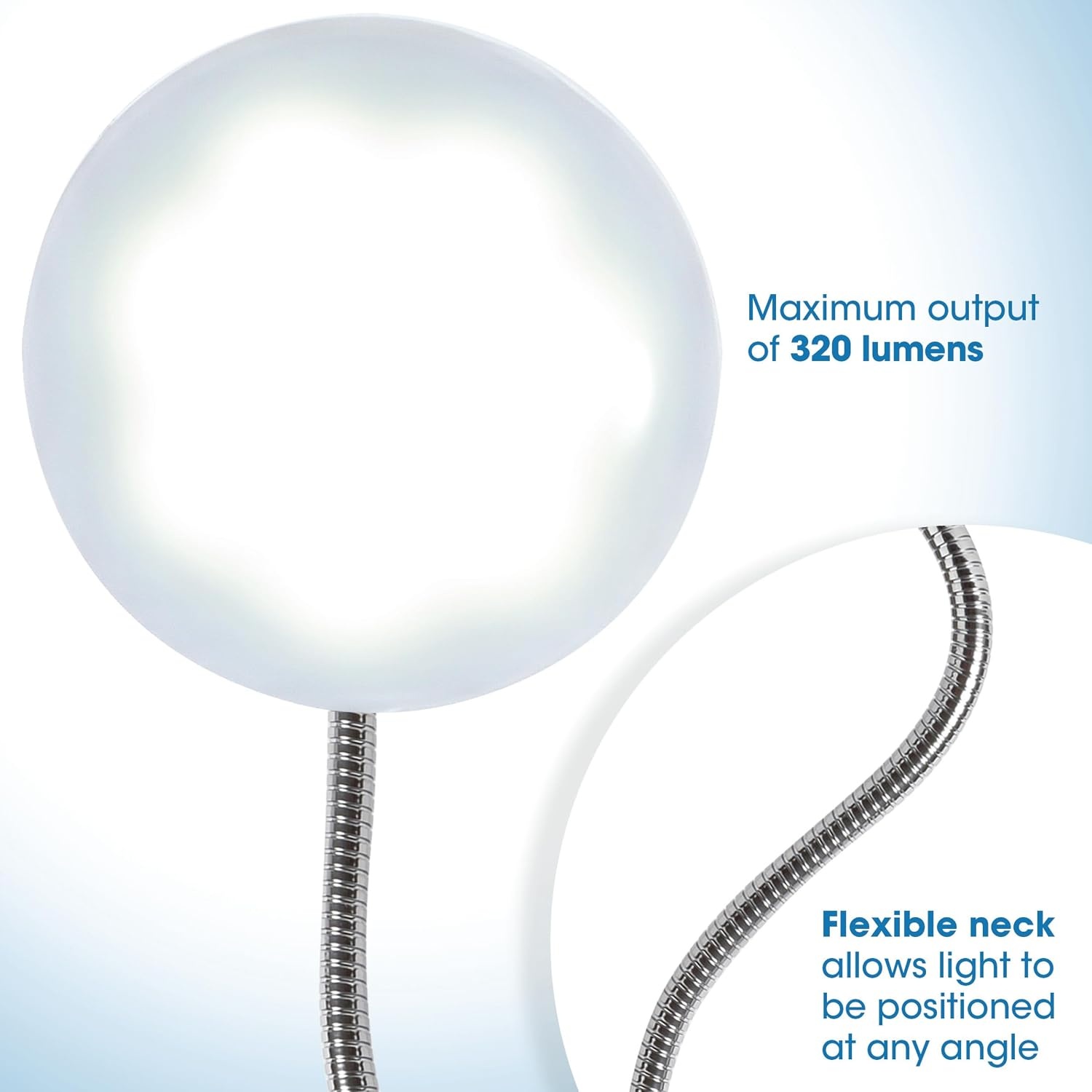 image:imageOttLite LED Cone Clip Lamp Task Lamp Desk Lamp Sturdy Clip Flexible Neck Great for Home Office Work Space Dorm