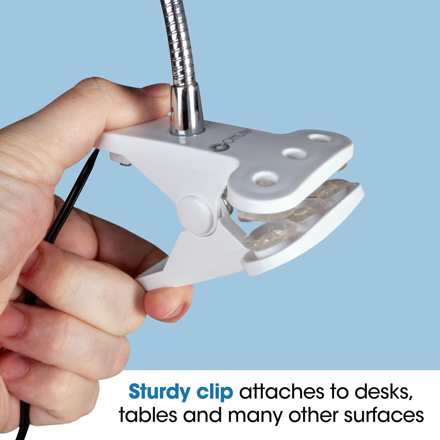 image:imageOttLite LED Cone Clip Lamp Task Lamp Desk Lamp Sturdy Clip Flexible Neck Great for Home Office Work Space Dorm