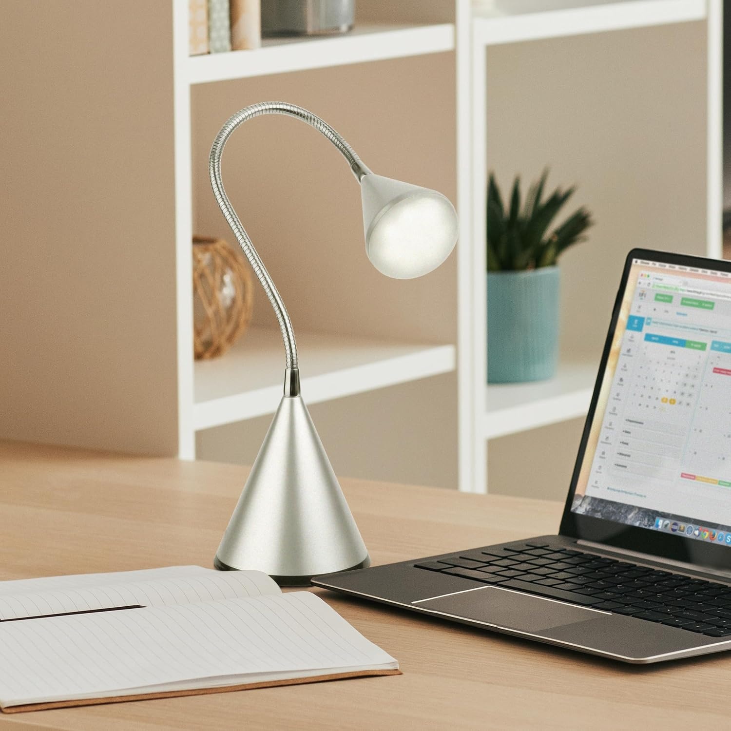 image:imageOttLite LED Cone Desk Lamp SilverSilver