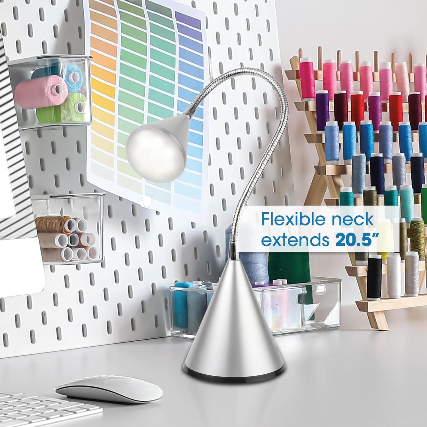 image:imageOttLite LED Cone Desk Lamp SilverSilver