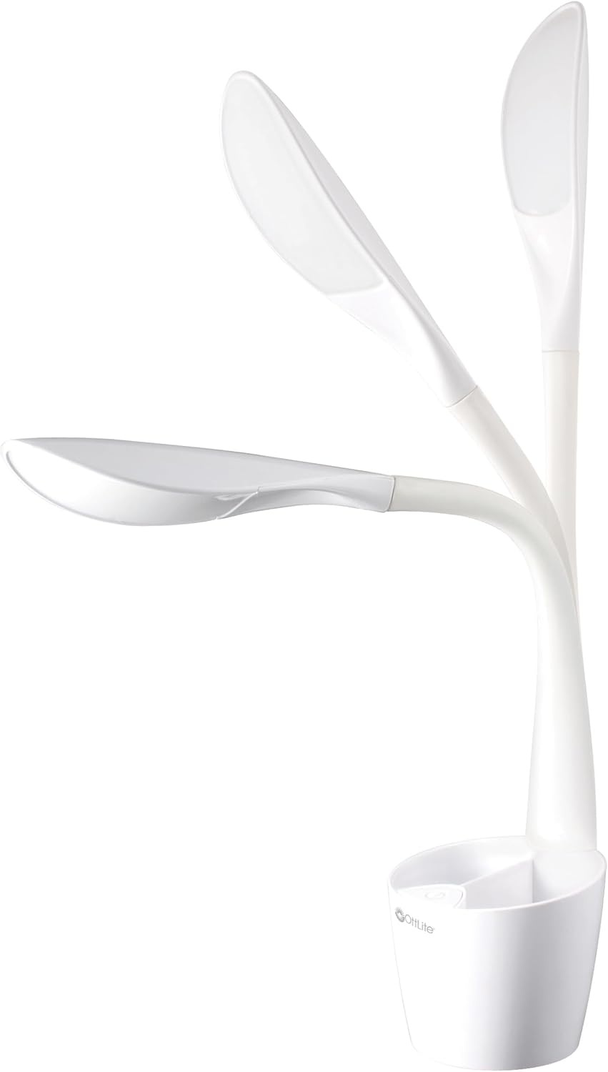 image:imageOttLite LED Desk Lamp Space Organizer with Flexible Neck Height 4 Brightness Settings with Touch Activated Controls EnergyEfficient Natural Daylight LEDs for Home Office Desk amp DormsWhite