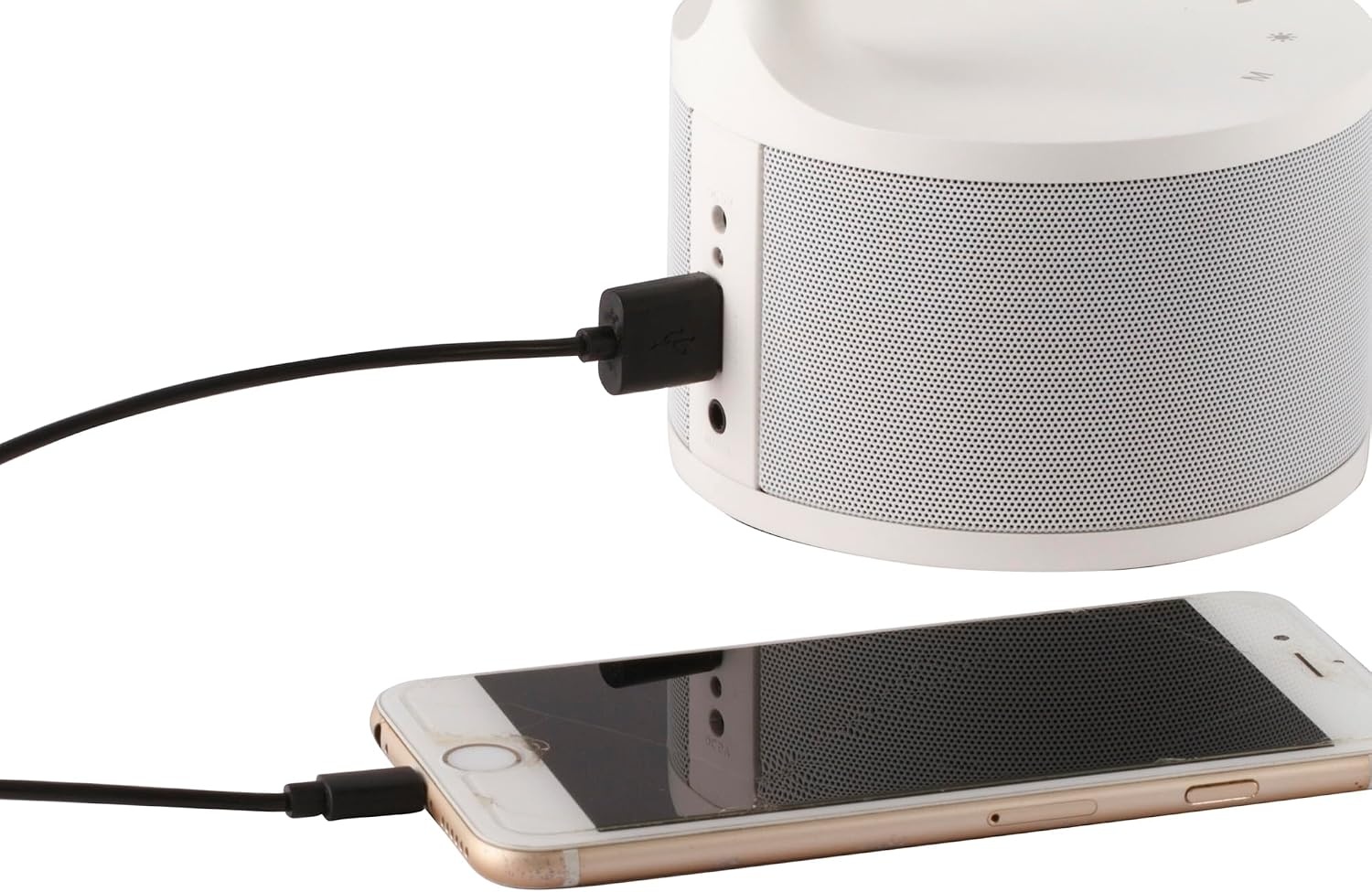 image:imageOttLite LED Desk Lamp with Dual Head amp Bluetooth Speaker Dimmable with Touch Control amp Color Modes USB Charging Port EnergyEfficient Natural Daylight LEDs for Home Office Desk amp Dorms