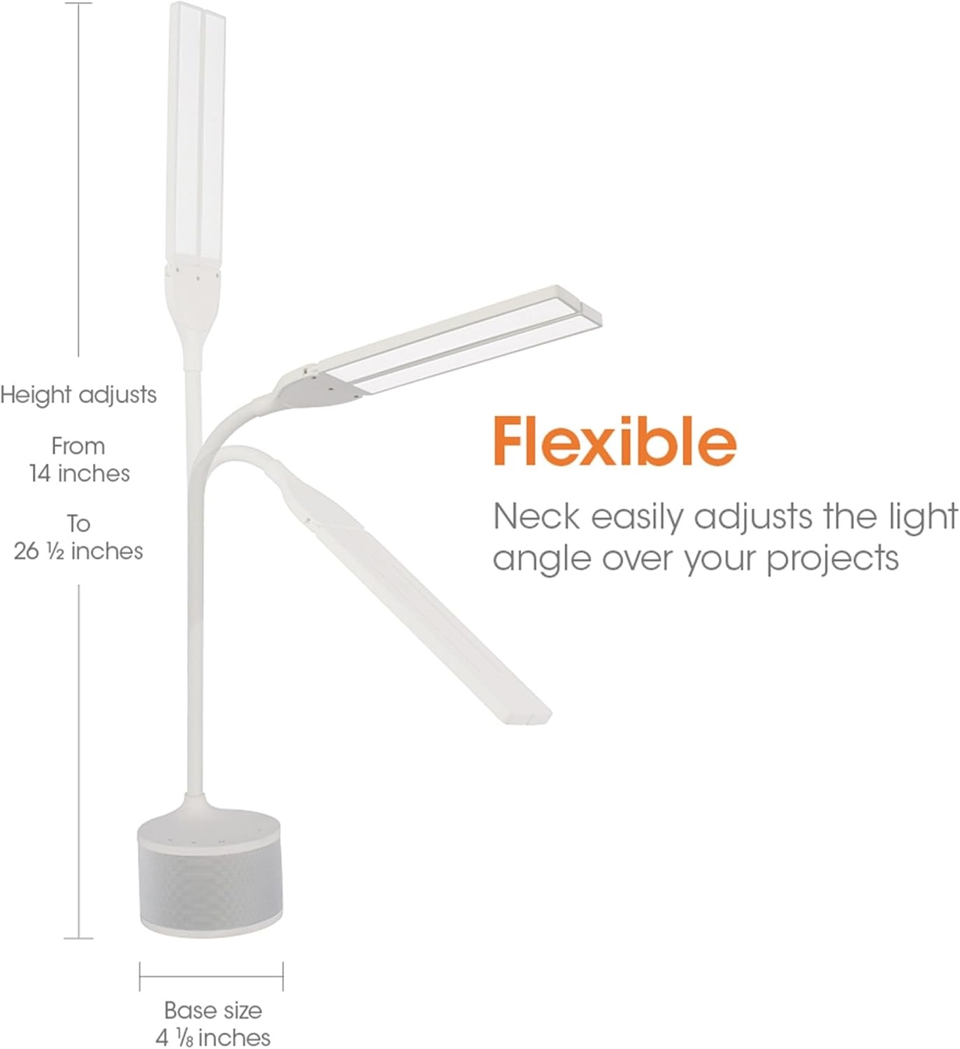 image:imageOttLite LED Desk Lamp with Dual Head amp Bluetooth Speaker Dimmable with Touch Control amp Color Modes USB Charging Port EnergyEfficient Natural Daylight LEDs for Home Office Desk amp Dorms