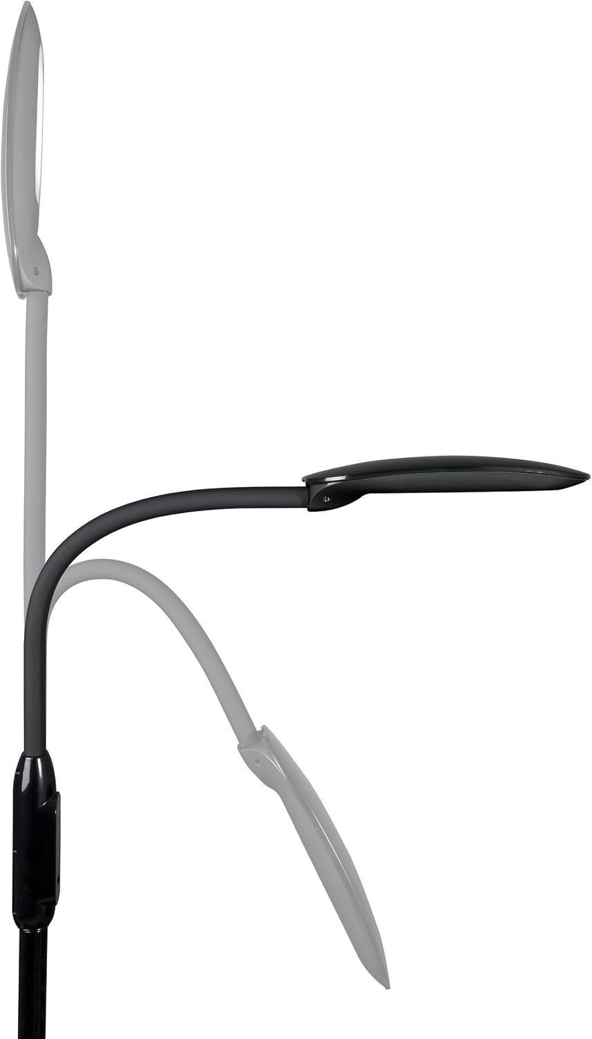 image:imageOttLite LED Floor Lamp with USB Charging Port amp Tablet Stand ClearSun LED Technology 4 Brightness Settings amp 3 Color Temperature Modes Touch Activated Controls for Home Reading amp DormsBlack