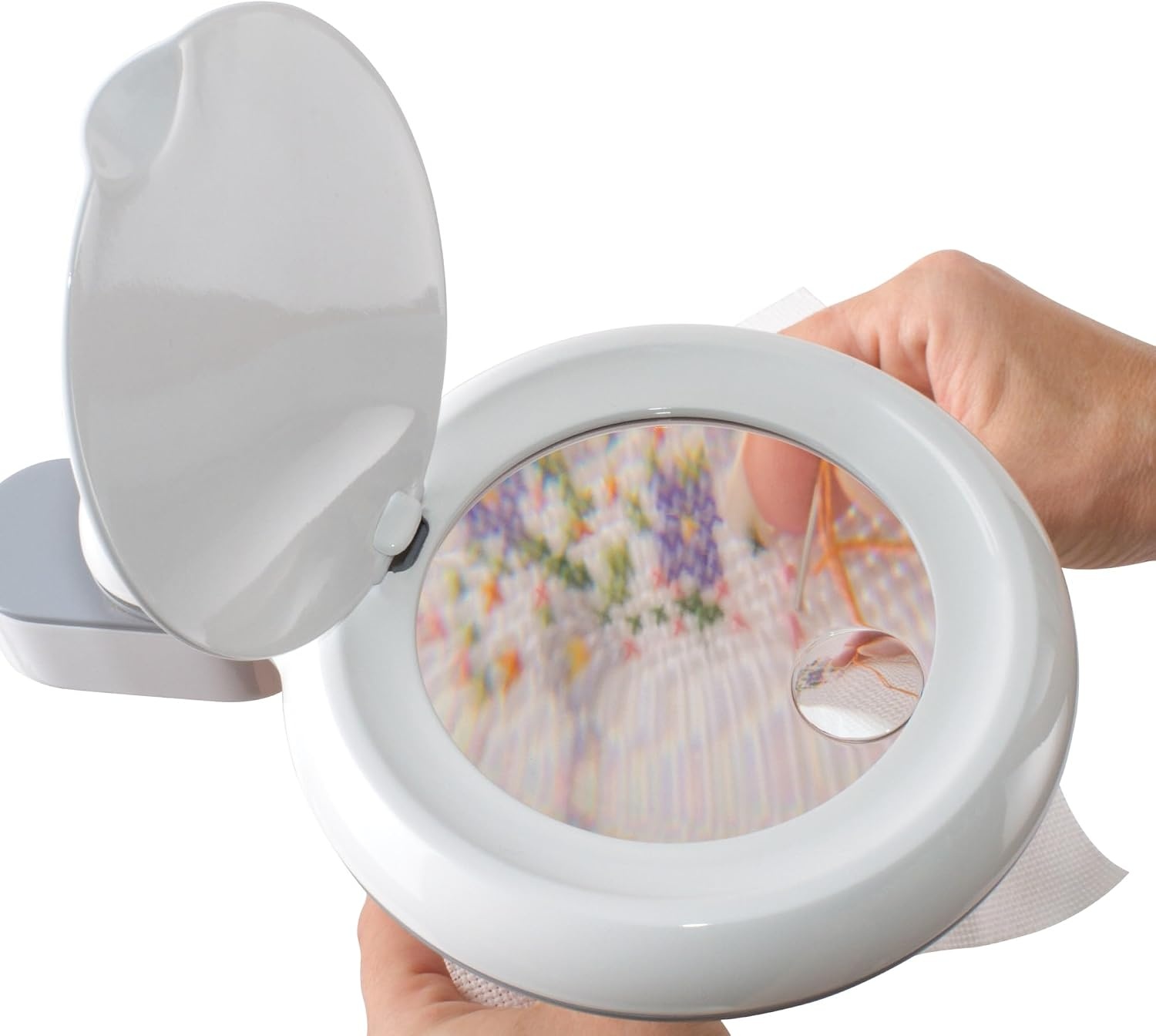 image:imageOttLite LED SpaceSaving Magnifier Desk Lamp with OpticalGrade Magnification WhiteWhite
