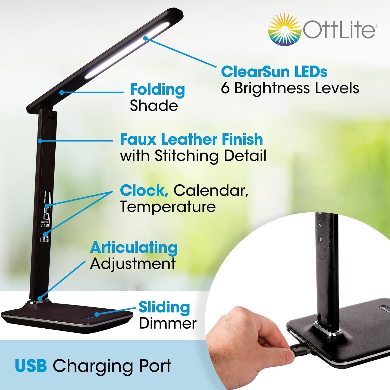 image:imageOttLite LED Wellness Series Renew Lamp Black F1DY8G59SHPR