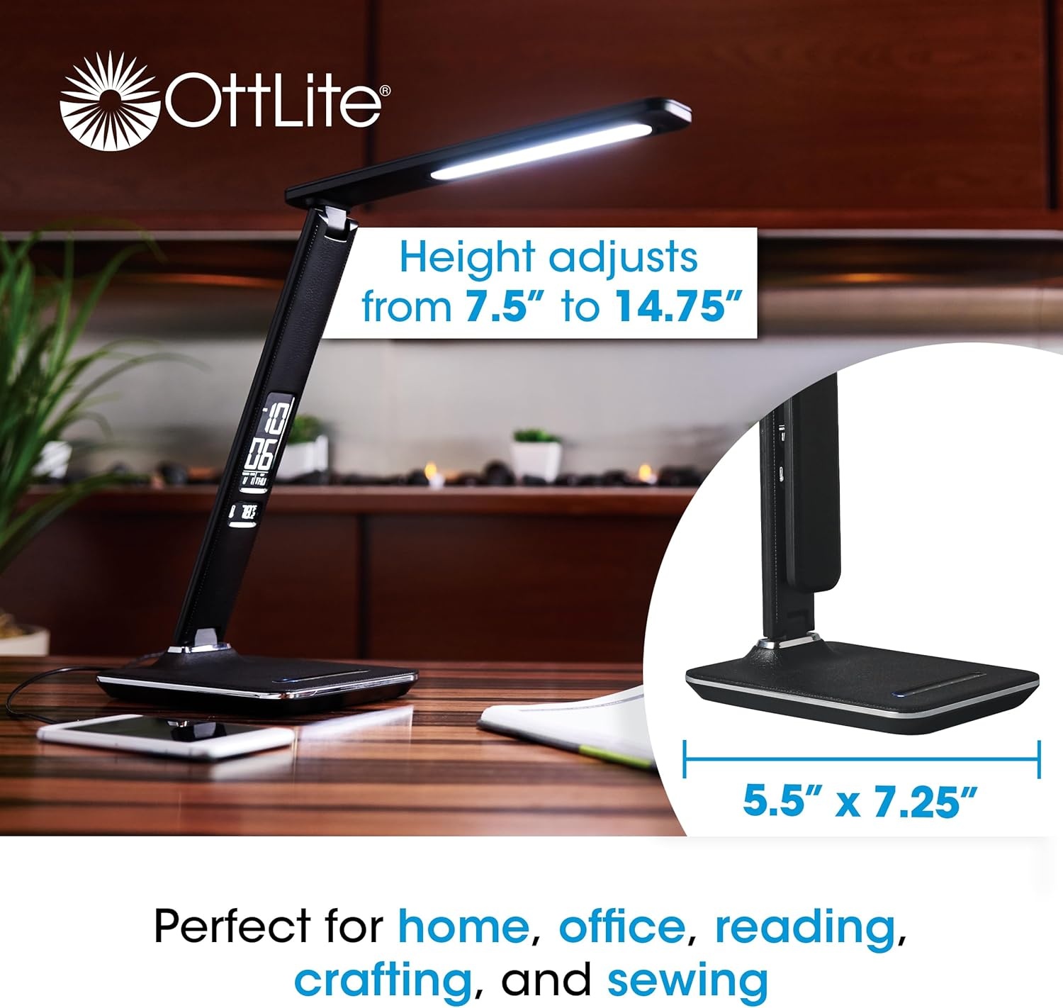 image:imageOttLite LED Wellness Series Renew Lamp Black F1DY8G59SHPR