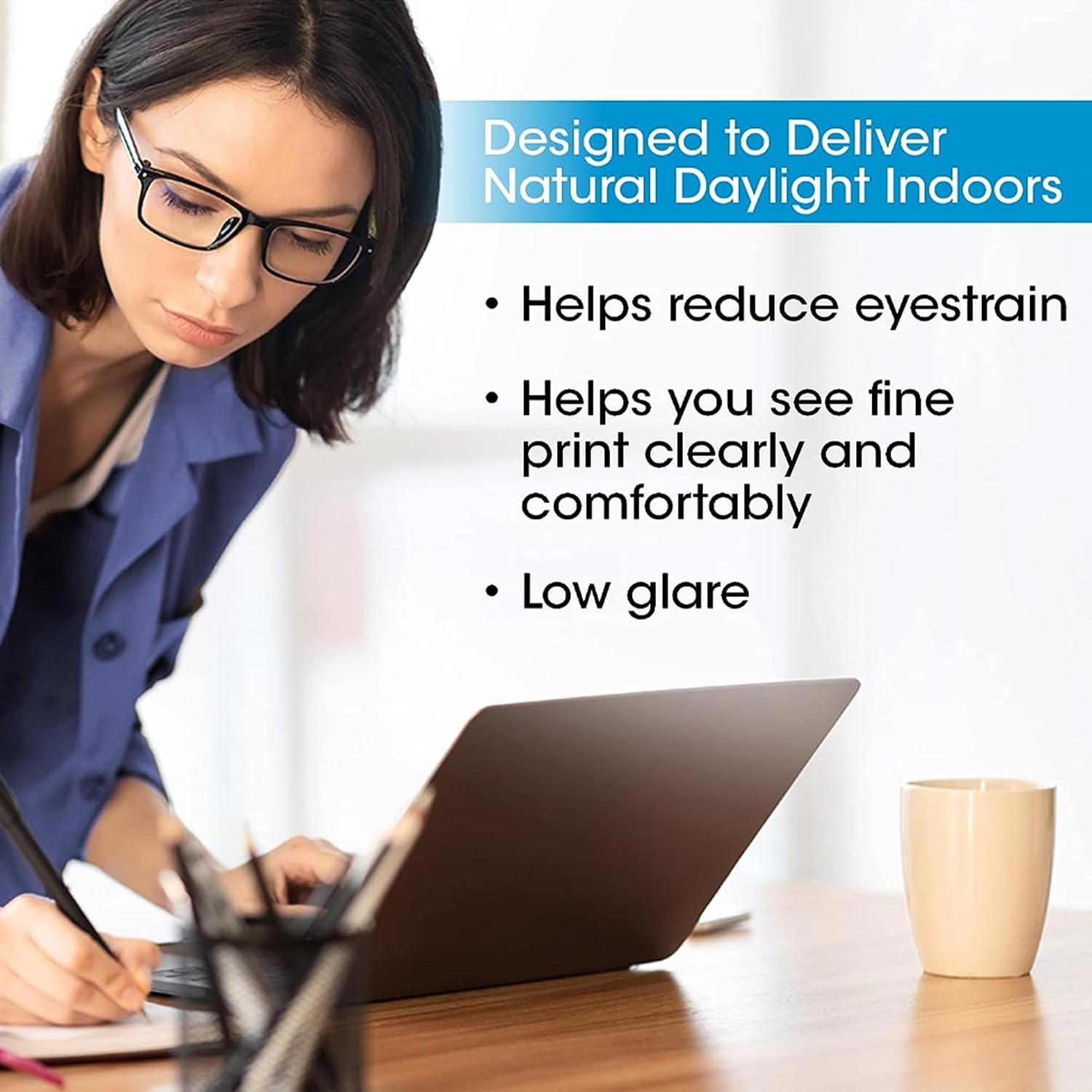 image:imageOttLite Organizer LED Desk Lamp with Wireless Charging 3 Color Temperatures Dimmable with Touch Activated Controls Flexible Neck Includes Storage Area for Desk Supplies