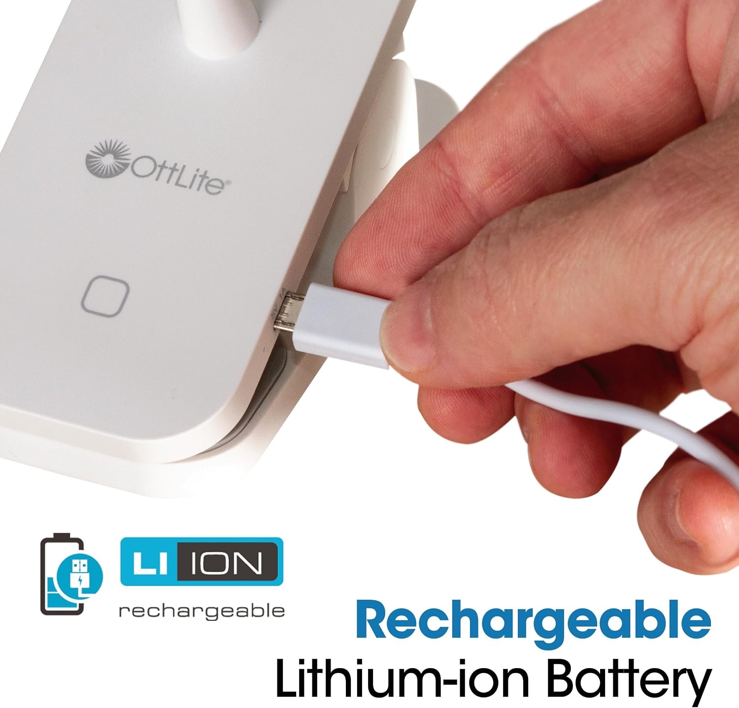 image:imageOttLite Rechargeable LED Clip Lamp ClearSun LED Technology with Touch Activated Control Dimmable LEDs amp Flexible Arm TravelFriendly Clip Light for Reading Bed Headboard amp Computers
