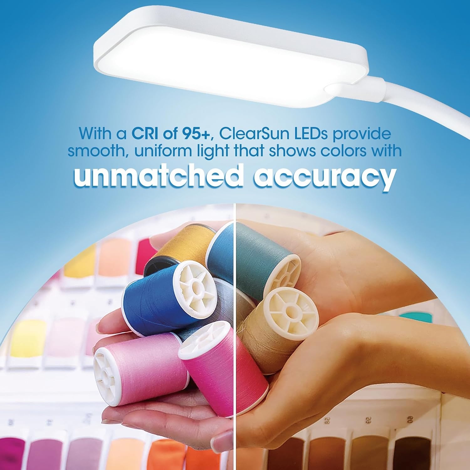 image:imageOttLite Rechargeable LED Clip Lamp ClearSun LED Technology with Touch Activated Control Dimmable LEDs amp Flexible Arm TravelFriendly Clip Light for Reading Bed Headboard amp Computers
