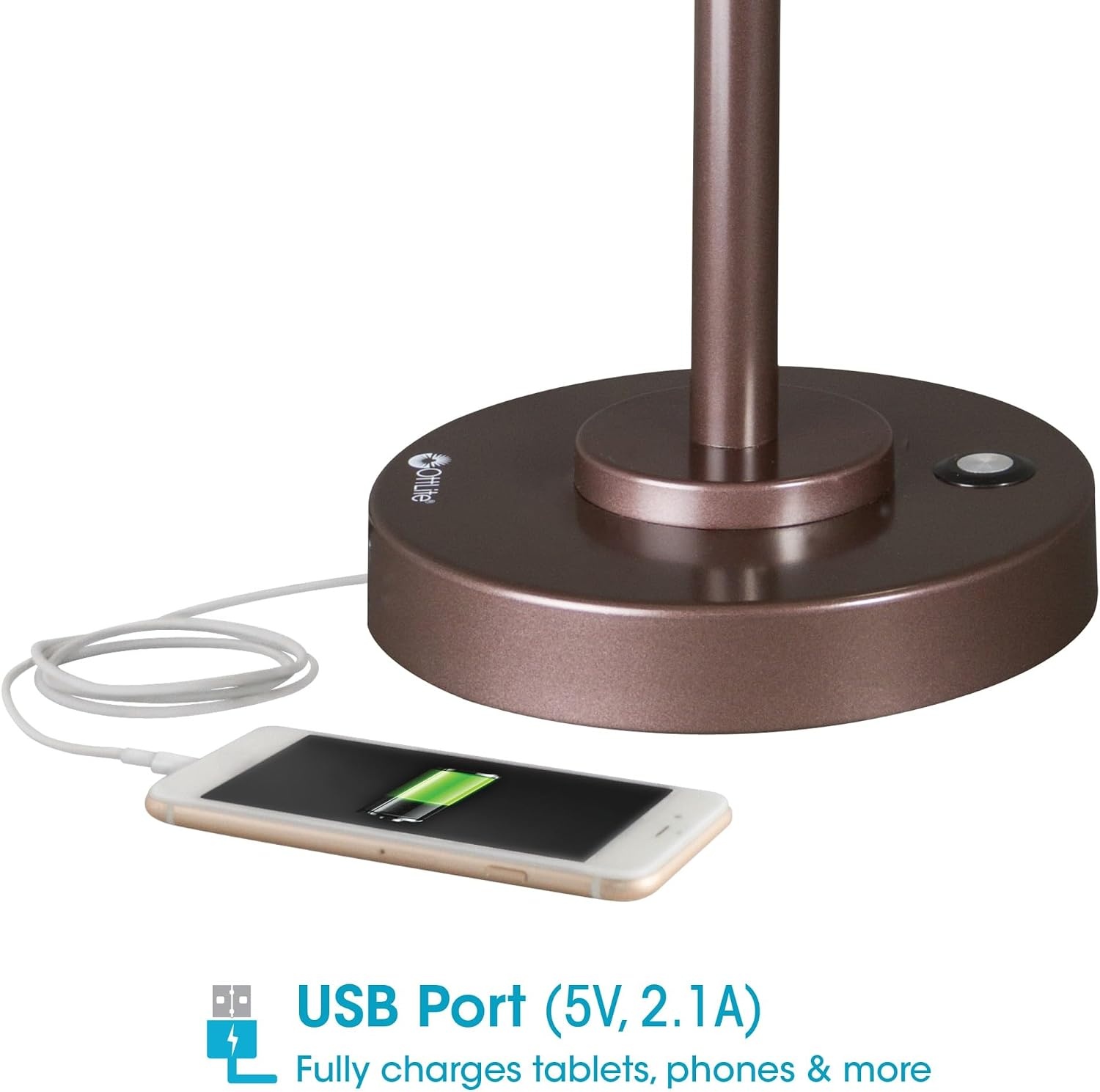 image:imageOttLite Restore LED Desk Lamp with 21A USB Port Bronze