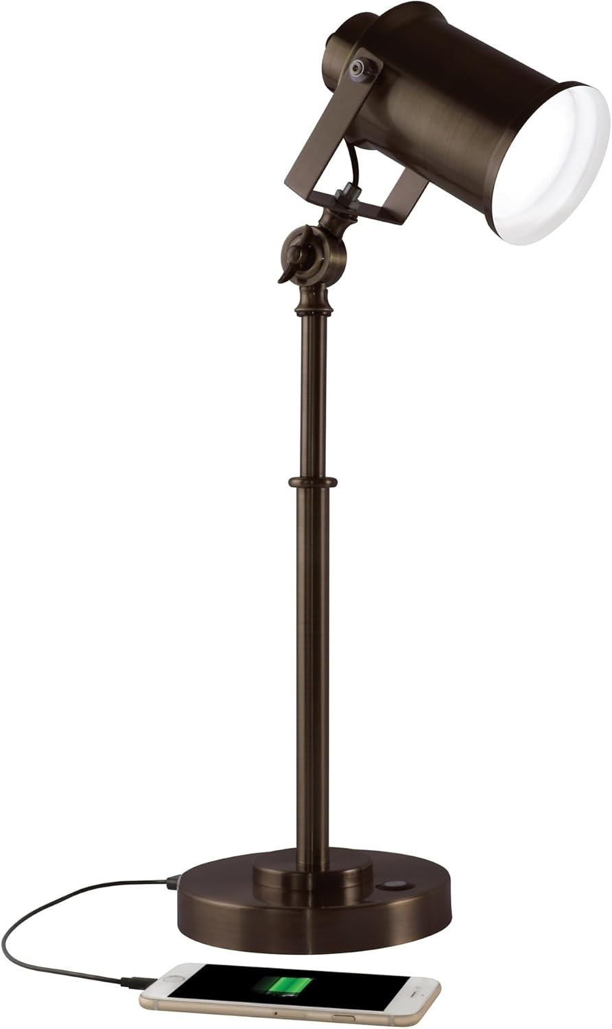 image:imageOttLite Restore LED Desk Lamp with 21A USB Port Bronze