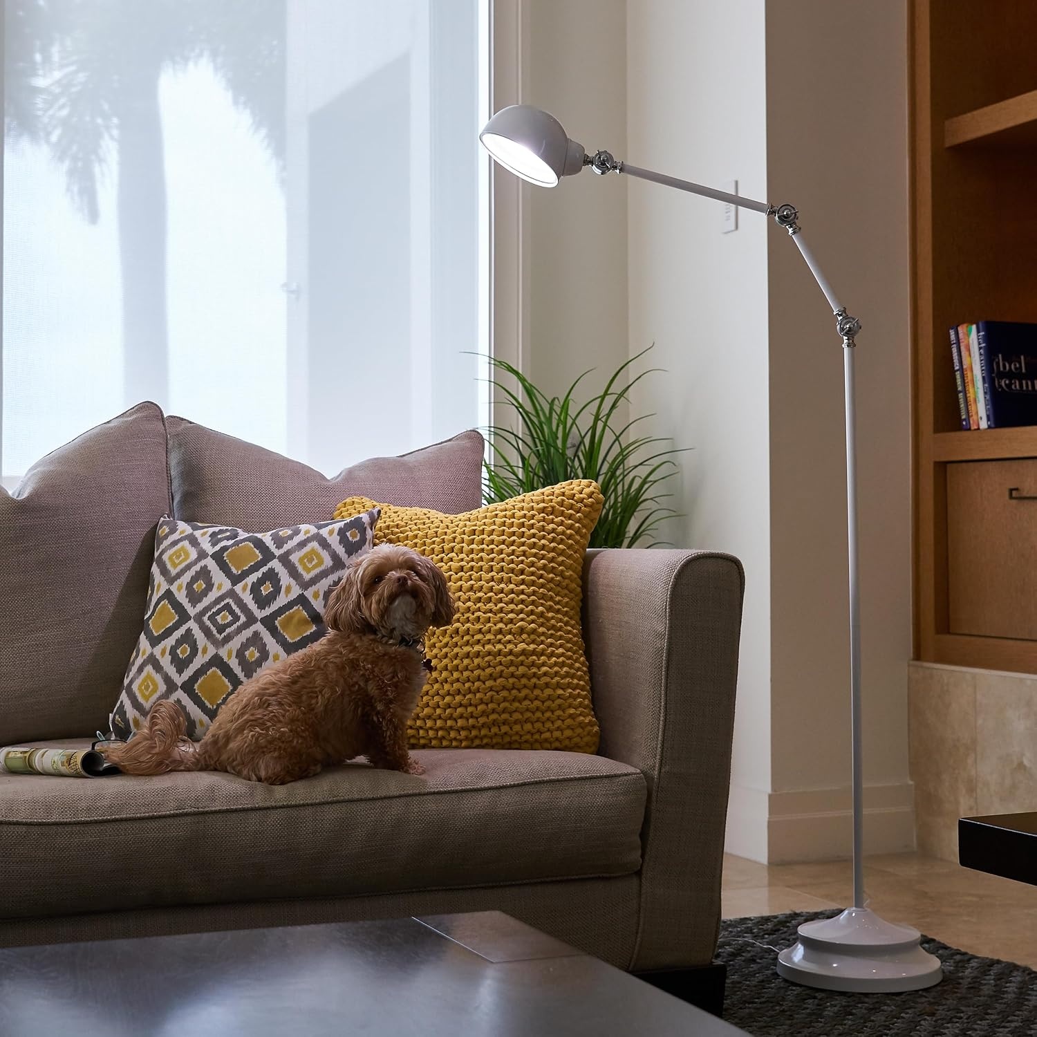 image:imageOttLite Revive LED Floor Lamp with ClearSun LED Technology TouchSensitive Control 3 Brightness Mode Reduces Eyestrain Great for Office Home Dorm Bedroom College Living Room
