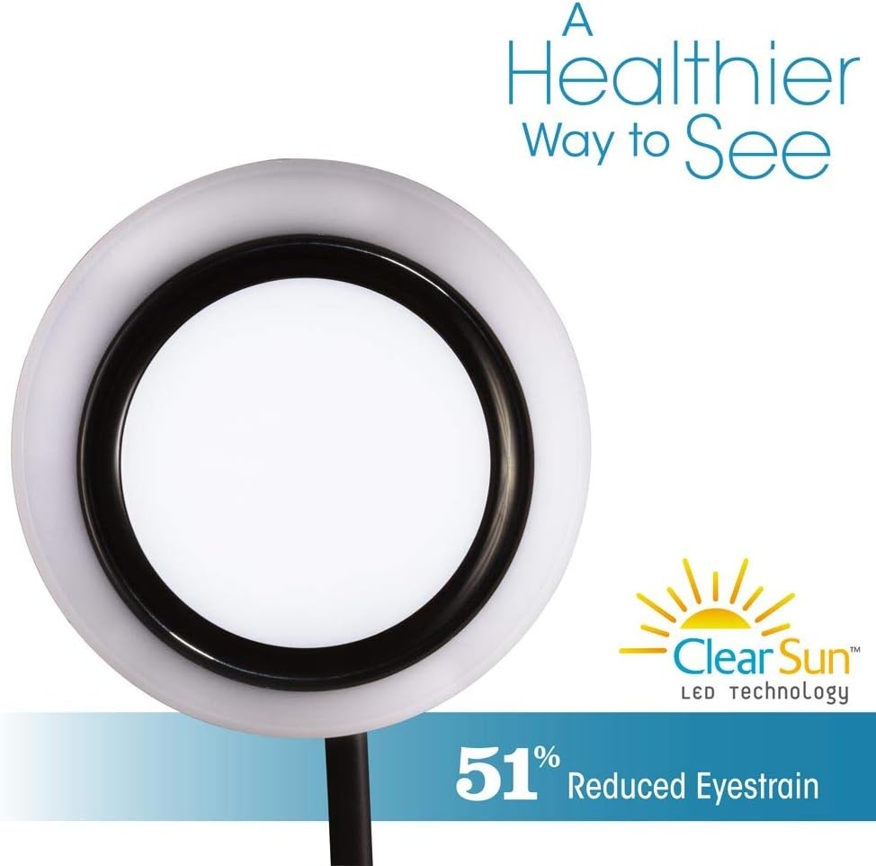 image:imageOttLite Shine LED Desk Lamp with Qi Wireless Charging and 21A USB Charging Port Black