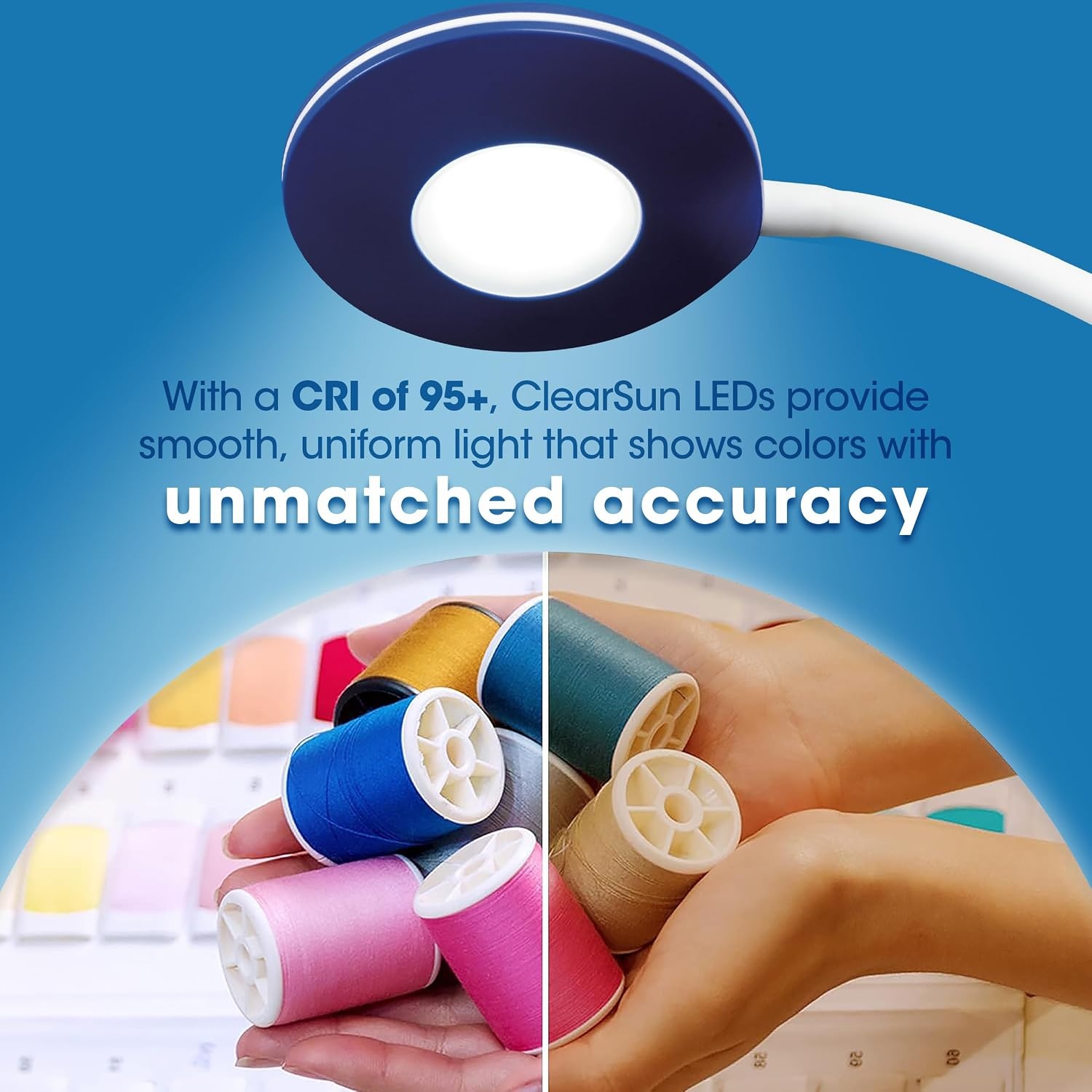 image:imageOttLite Study LED Desk Lamp Touch Activated Controls 3 Brightness Settings ClearSun LED Adjustable Neck Modern Design for Work Office or Learning