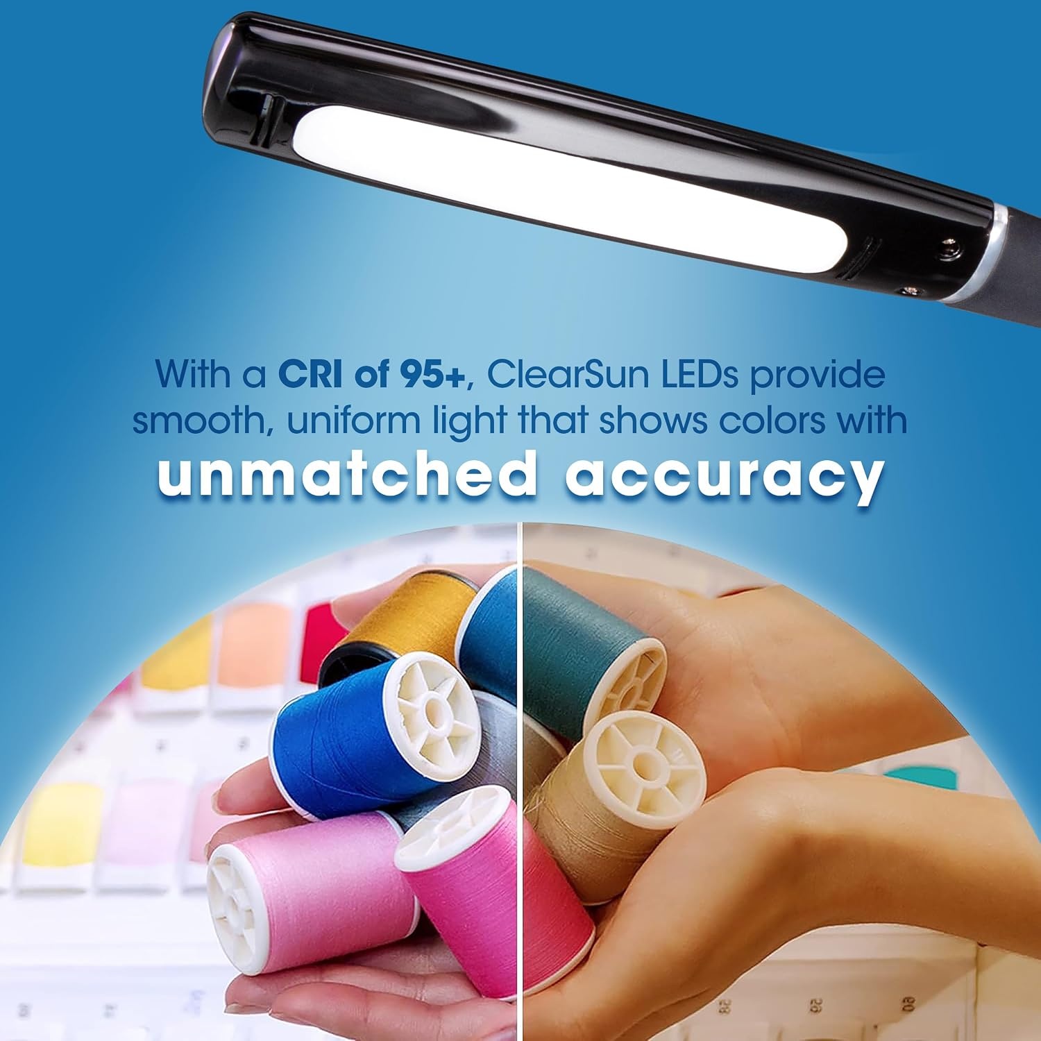 image:imageOttLite Swerve LED Desk Lamp with USB Charging 3 Color Modes LongLasting ClearSun LED Flexible Neck Touch Activated Flexible Neck Desk Light for Home Office Reading