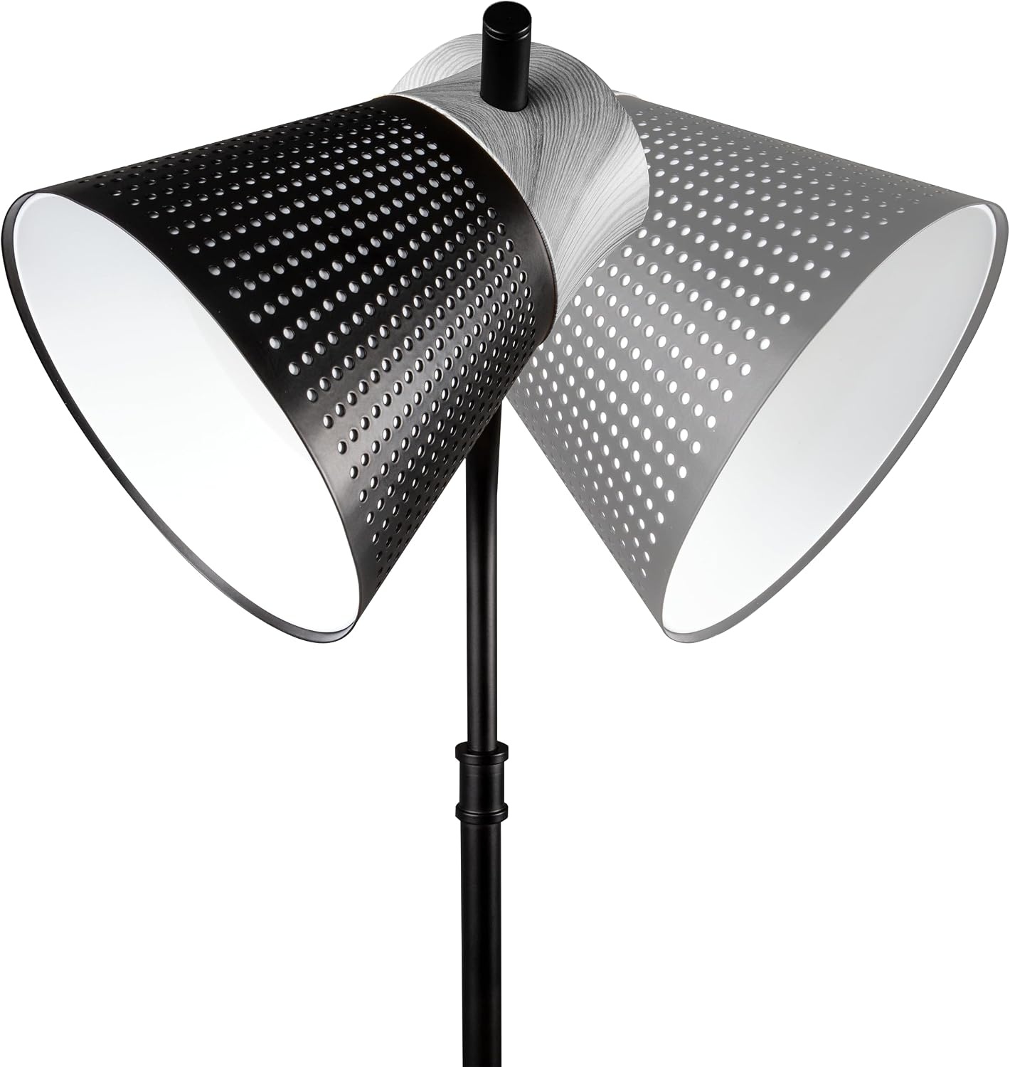 image:imageOttLite Wellness Series Wireless Charging LED Table Lamp Black with Grey Woodgrain AccentsTouch Activated Controls Flexible Neck ClearSun LED Light for Work Study ReadingBlack