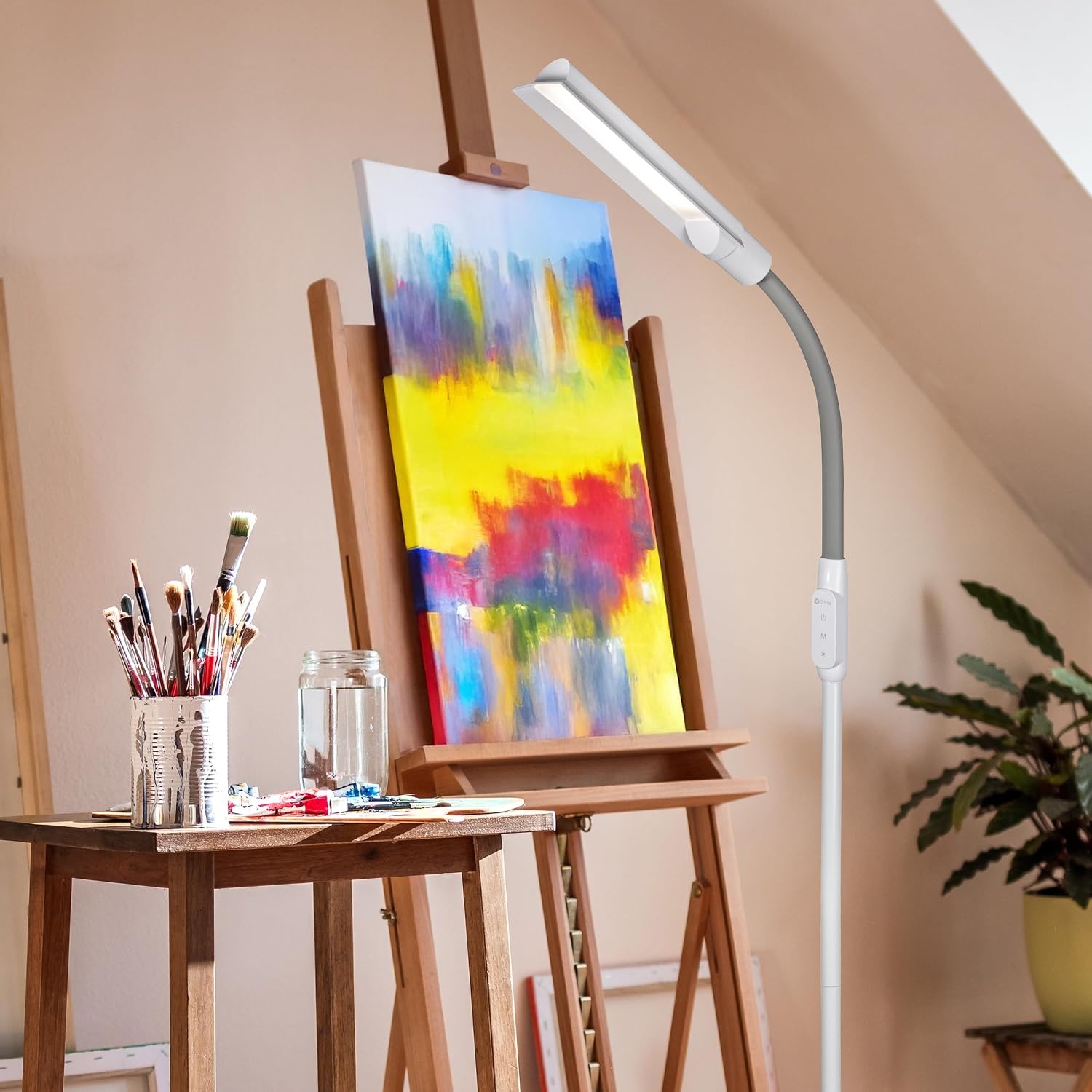 image:imageOttLite WingShade LED Floor Lamp Clearsun White ShipperWhite