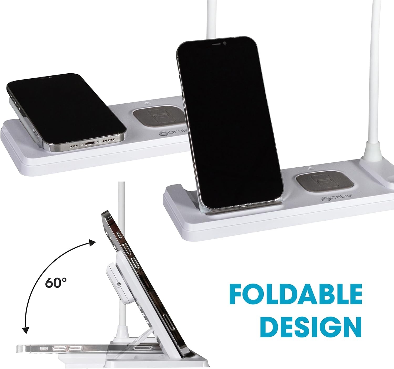 image:imageOttlite LED Desk Lamp with MultiDevice Charging Station White
