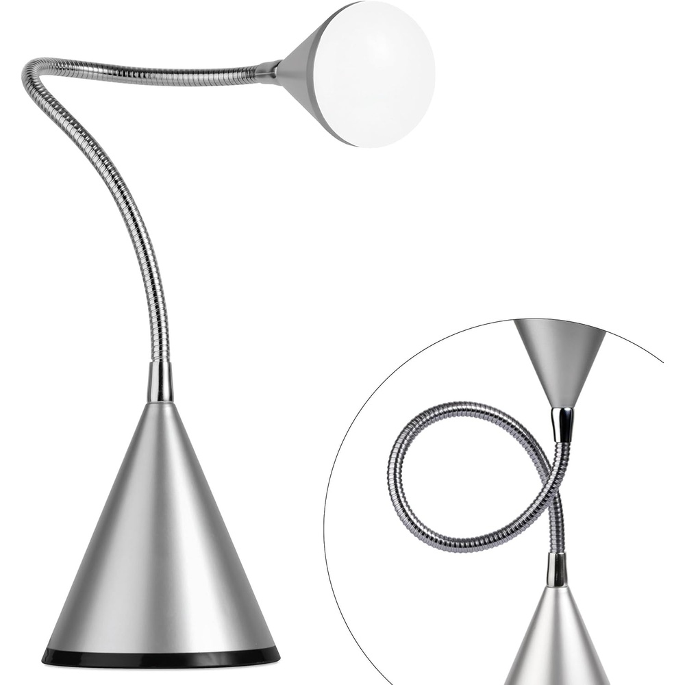 image:imageOttLite LED Cone Desk Lamp SilverSilver