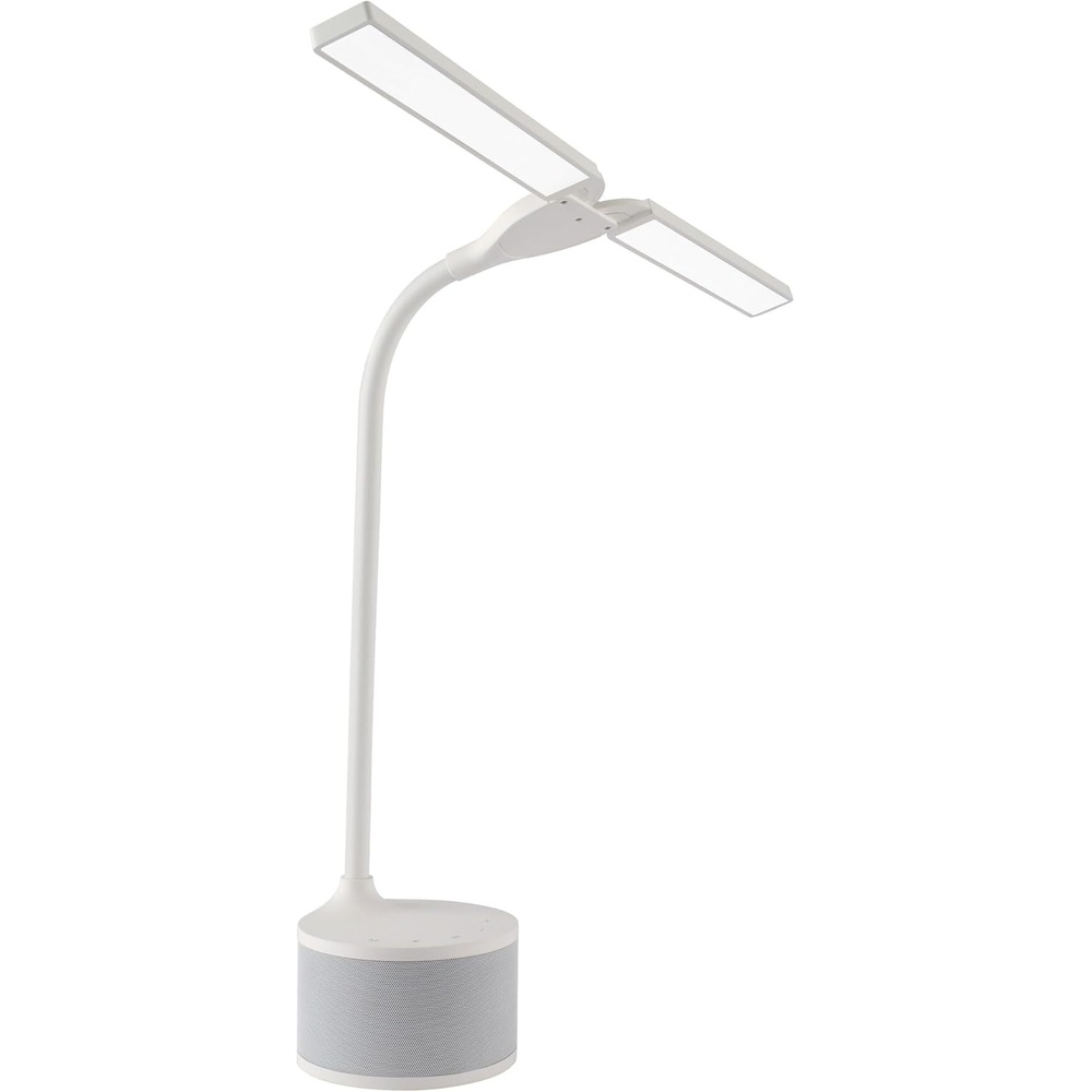 image:imageOttLite LED Desk Lamp with Dual Head amp Bluetooth Speaker Dimmable with Touch Control amp Color Modes USB Charging Port EnergyEfficient Natural Daylight LEDs for Home Office Desk amp Dorms