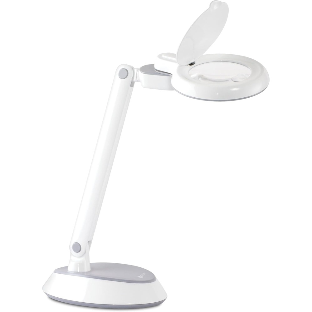 image:imageOttLite LED SpaceSaving Magnifier Desk Lamp with OpticalGrade Magnification WhiteWhite