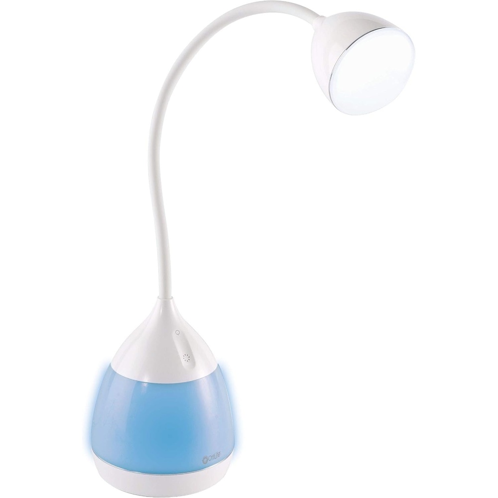image:imageOttLite Mood LED Desk Lamp with Color Changing Base Charging USB Port Touch Activated Controls Flexible Neck ClearSun LED Light for Work Study Reading