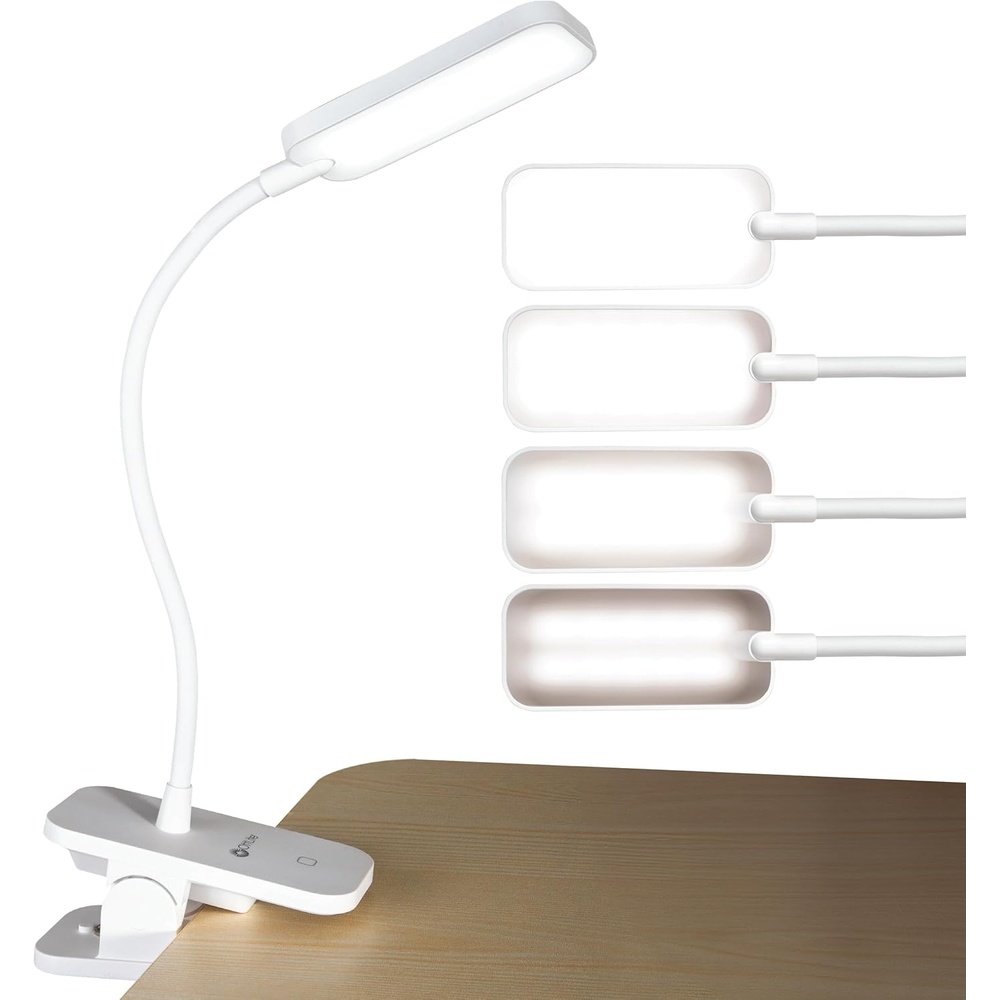 image:imageOttLite Rechargeable LED Clip Lamp ClearSun LED Technology with Touch Activated Control Dimmable LEDs amp Flexible Arm TravelFriendly Clip Light for Reading Bed Headboard amp Computers