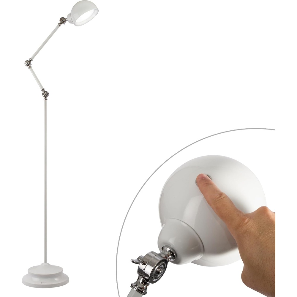 image:imageOttLite Revive LED Floor Lamp with ClearSun LED Technology TouchSensitive Control 3 Brightness Mode Reduces Eyestrain Great for Office Home Dorm Bedroom College Living Room