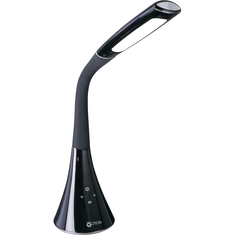 image:imageOttLite Swerve LED Desk Lamp with USB Charging 3 Color Modes LongLasting ClearSun LED Flexible Neck Touch Activated Flexible Neck Desk Light for Home Office Reading