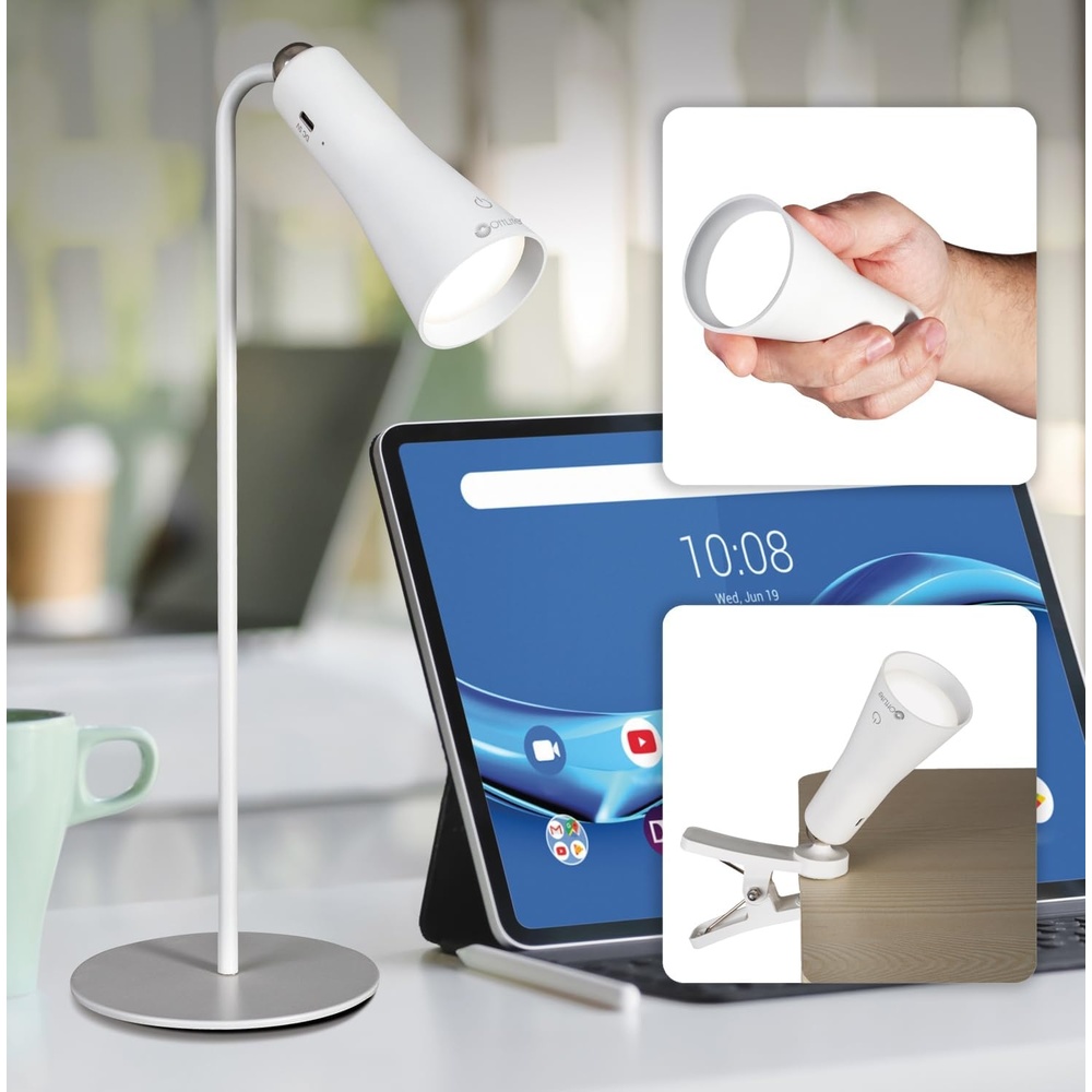 image:imageOttLite Switch 3in1 Rechargeable Task Lamp Clearsun White RetailWhite