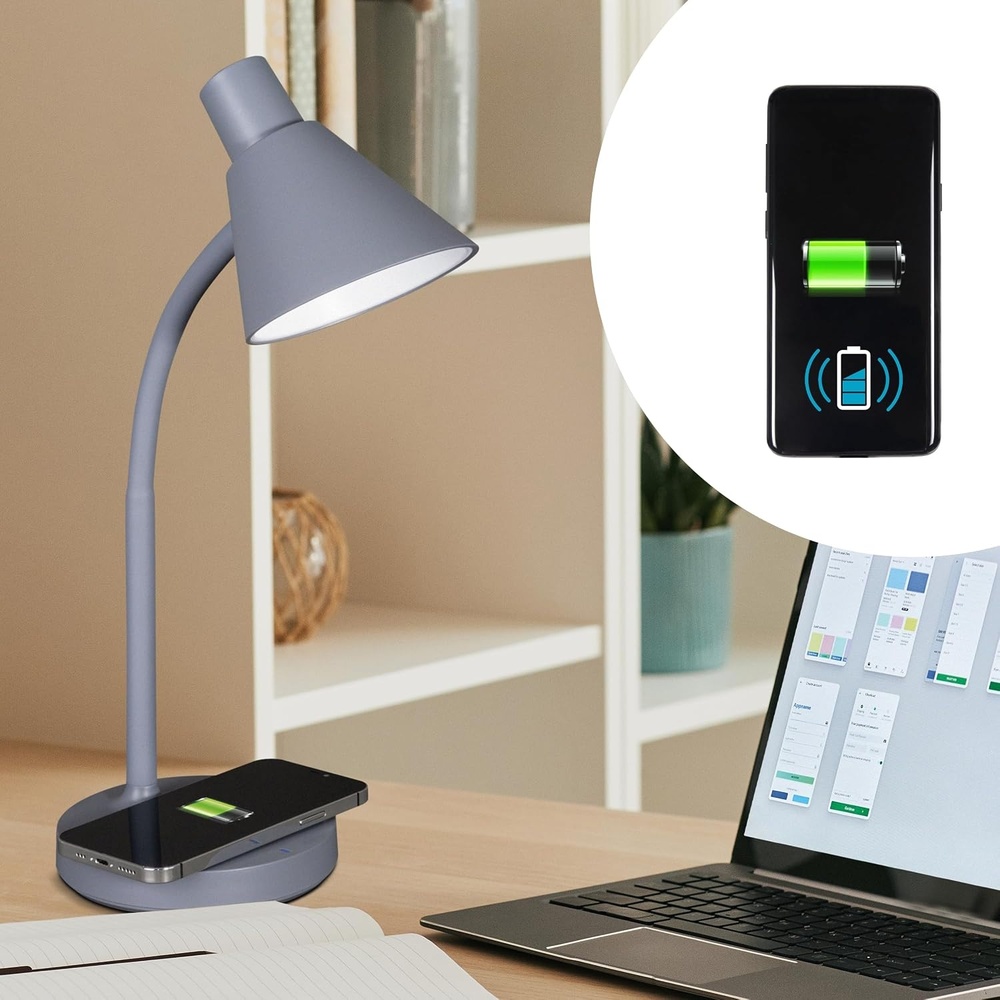 image:imageOttLite Twist LED Desk Lamp with Wireless Charging Pad 3 Color Temperatures Flexible Neck Book Light Table Lamp Reading Light Work Desk Lamps for Home Office or Bedside
