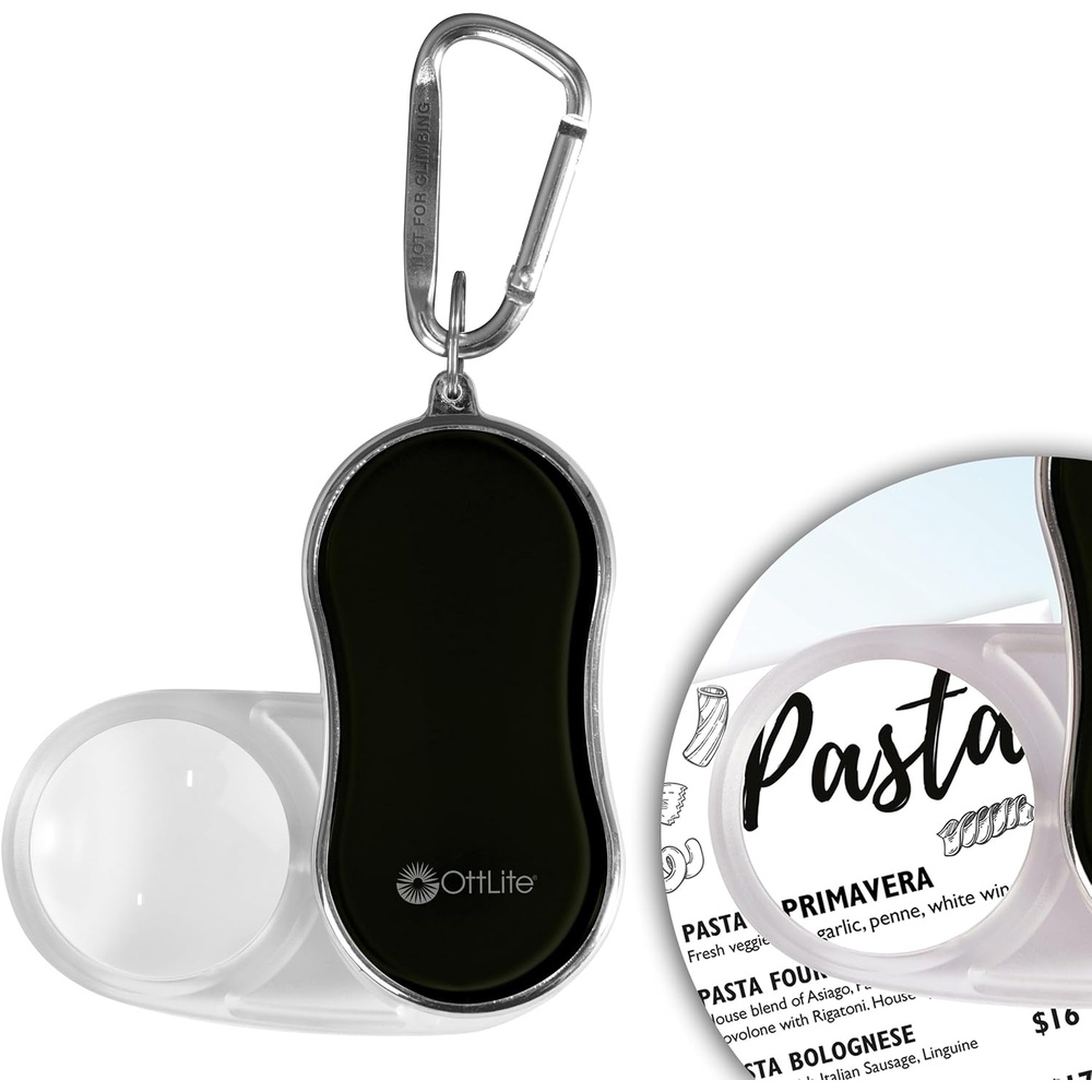 image:imagePocket LED Magnifier wCarabiner Clip Light Blue RetailBlack