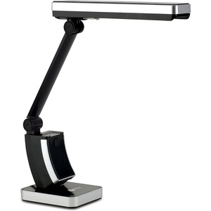 OttLite 13W Slimline Desk Lamp – Home, Office, Bedroom, or Reading (Black)(Black Fluorescent)