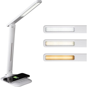 OttLite Charge Up LED Desk Lamp with Wireless Charging & ClearSun LED Technology – 3 Color Temperature Modes, Adjustable Neck -Task Lamp for Home, Reading, Office & Dorms