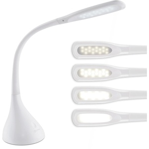 OttLite Creative Curves LED Desk Lamp with Adjustable Neck – Dimmable with 4 Brightness Settings & Energy Efficient Natural Daylight LEDs for Home Office, Computer Desk, & Dorms(White)