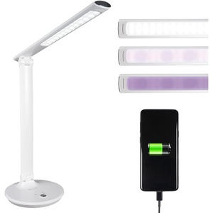OttLite Desk Lamp with USB Charging & Good Housekeeping Sanitizing Light, LED Desk Lamp, Book & Reading Lights, Touch Activated, Flexible Neck, Stand & Desk Light for Home Office