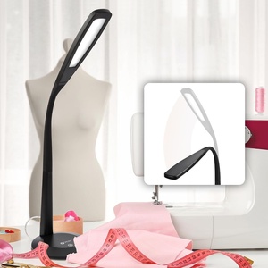 OttLite LED Desk Lamp with Flexible Neck (Black) – Slim Desk Lamp with 3 Brightness Settings & Touch Activated Controls – Energy-Efficient Natural Daylight LEDs for Home Office, Desk, & Dorms(Black)