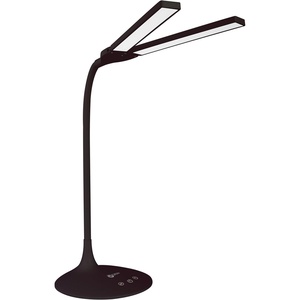 OttLite Pivot LED Clamp Desk Lamp – Dual Lamp Shades & Flexible Neck with ClearSun LED Technology – 3 Color Temperature Modes, Dimmable LEDs & Touch-Activated Controls for Crafting, Sewing, & Studying(Pivot Black Lamp)