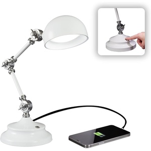 OttLite Prevention Pharmacy Adjustable LED Desk Lamp with USB Charging – Designed to Reduce Eyestrain, 3-Point Adjustable Neck, 3 Brightness Settings with Touch Controls