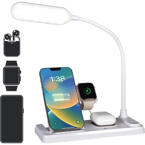 Ottlite LED Desk Lamp with Multi-Device Charging Station, White