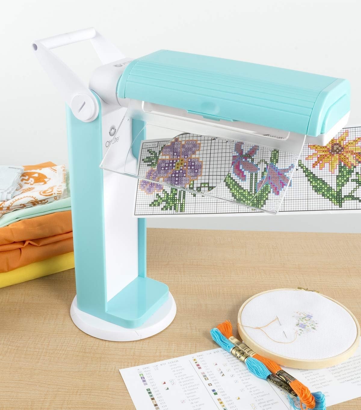 image:imageOttLite 13 Watt Magnifier Task Lamp with 2X Magnification and Swivel Base Dark BlueTurquoise